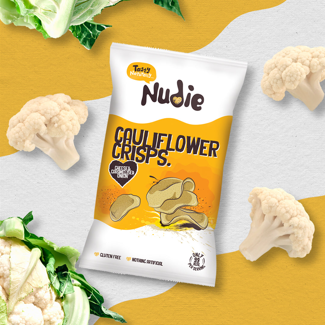 Cauliflower Crisps Cheese & Caramelised Onion (Sharing Bags 80g