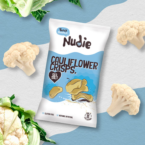 Cauliflower Crisps - Sea Salt (Sharing Bags - 80g)