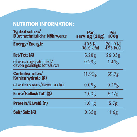 Cauliflower Crisps - Sea Salt (Sharing Bags - 80g)